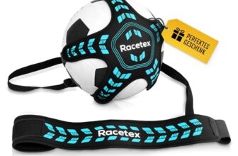 Racetex Fussballtrainer mit Schnur [EINSTELLBARE LÄNGE] – Das perfekte Trainingsgerät für Fußballer – Fussball Trainer Zubehör für Vereinskicker – Fußballtrainingsgürtel Geschenkidee