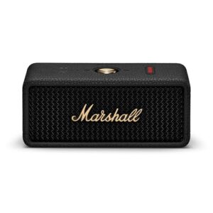 Marshall Emberton III tragbare Bluetooth Lautsprecher, kabellos, IP67 Staub und wasserfest, über 32 Stunden Spielzeit – Schwarz und Messing