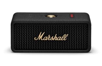 Marshall Emberton III tragbare Bluetooth Lautsprecher, kabellos, IP67 Staub und wasserfest, über 32 Stunden Spielzeit – Schwarz und Messing