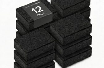 blackswedenhome. SVAMP Schwamm 12 Stück Küchenschwamm Schwarz – Spülschwamm Schwarz, Langlebig und Universell Einsetzbar – Geschirrschwamm, Putzschwamm mit Scheuervlies
