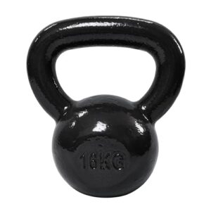 Amazon Basics Kugelhantel aus Gusseisen, 16 kg, Schwarz
