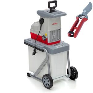 IKRA Elektro Gartenhäcksler Walzenhäcksler ILH 3000A, inkl. Gartenschere