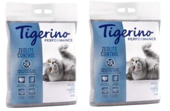 Tigerino Performance Zeolite Control Katzenstreu | Babypuderduft (2x12KG)