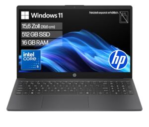 HP Laptop, 15,6″ FHD, Intel Core 5, 16GB RAM, 512GB SSD