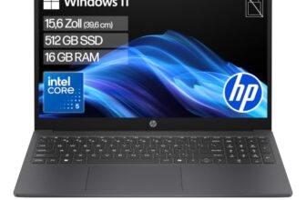 HP Laptop, 15,6″ FHD, Intel Core 5, 16GB RAM, 512GB SSD