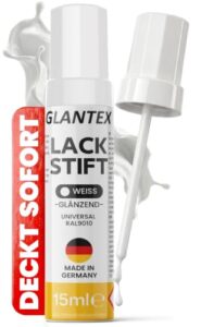 Lackstift Weiß Glänzend RAL 9010 15ml für Heizkörper, Lackstift für Auto