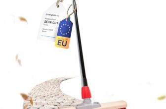 Novaliv Straßenbesen 40 cm I Besen mit Stiel ausziehbar I Elaston rot I Grob I Industriebesen Kehrbesen Gartenbesen Hofbesen