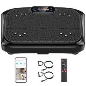 Werara Vibrationsplatte mit App, Rüttelplatte Lymphdrainage bis 220KG