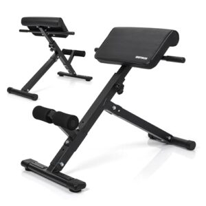 meteor Römische Bank Rückenstrecker Hyperextension Bank für Zuhause verstellbar klappbar kompakt stabil ideal für kleine Räume Core und Rückentraining bis 200 kg