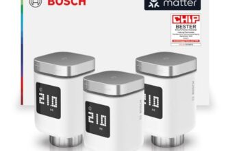 Bosch Smart Home Heizkörper-Thermostat II [+M] 3er Set, smartes Heizkörperthermostat, intelligentes Heizen & Energiesparen, Matter, App-Steuerung, Apple Home, Google Home, Alexa, Controller benötigt