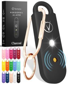 Vantamo Taschenalarm Extra Laut 130dB Mit 2 Lautsprechern Für Selbstverteidigung Frauen, Hell Taschenlampe & Batteriewarnung, Alarm Für Frauen Unterwegs Mit Schlüsselanhänger