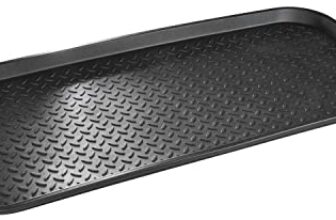 Walser Antirutschmatte Safetray, Mehrzweckwanne, Abtropfmatte Auto Kofferraumwanne, Schuhablage, Schuhabtropfschale, Ölwanne, Auffangwanne, Napfunterlage, Kunststoffwanne, Öl Auffangwanne L 99x47x3cm