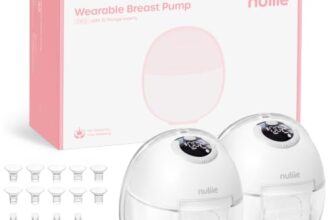 Nuliie S32 Elektrische Milchpumpe Tragbar, 2 Packs, Weiß