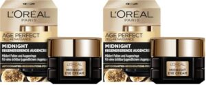 L’Oréal Paris Midnight Augencreme für Frauen: für sichtbar jugendlichere, wachere Augen mit Antioxidantien-Regenerationsformel und seidenartige Textur, Age Perfect Zell Renaissance1x 15ml