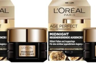 L’Oréal Paris Midnight Augencreme für Frauen: für sichtbar jugendlichere, wachere Augen mit Antioxidantien-Regenerationsformel und seidenartige Textur, Age Perfect Zell Renaissance1x 15ml