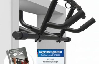 NEOLYMP Premium Klimmzugstange Türrahmen – Türreck mit einstellbarer Höhe, Breite & Tiefe 15–43 cm – Reckstange mit 150 kg Tragkraft – Pull-up Bar ohne Schrauben, einfach in Türrahmen einhängen