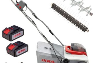 IKRA Akku Vertikutierer Rasenlüfter 3in1 IAVL 2-2040, Arbeitsbreite 40cm