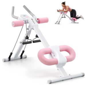 MERACH Bauchtrainer Bauchmuskeltrainer für Zuhause Multifunktionale Trainingsgerät für Ganzkörpertraining Abdominal Ab Machine mit LCD-Monitor Bauchmuskeltrainer Bauchmuskeltraining