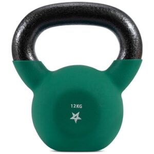 Yes4All BJCC Neopren beschichtete Kettlebell, Krafttraining Kettlebells – 12KG Dunkelgrün