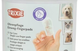 TRIXIE Ohrenpflege Fingerpads für Hunde, Katzen & Kleintiere – 50 St.