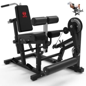 HVO Kabelbetrieben Beinstrecker Beinbeuger Gerät: Seilzug Fitness Beintrainer Bein Trainingsgerät Sportgeräte für Zuhause Leg Curl Machine Extension Schwarz
