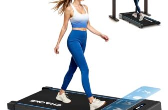 CHAOKE Walking Pad Laufband mit 9% Steigung, 10 km/h Schreibtischlaufband für Zuhause und Büro, 2,75 PS leiser Motor, Bis zu 150 kg Belastbarkeit, 12 HIIT-Programmen und Fernbedienung