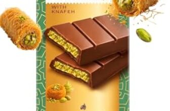 Dubai Style Schokolade (XL) mit Pistazie & Kunafeh Engelshaar Kadaif – Nach Leckeren Rezeptur! Virale TikTok Hype Schokolade – EXTREM Schneller Versand (100g, Milchschokolade)