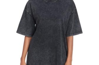Oversized Tshirt for Damen Rundhals Kurzärmeliges Tops Casual Lockere Basic Sommer Tee Shirts Bluse