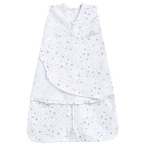 Halo Baby Schlafsack Swaddle | 1.5 Tog Sleepsack | 100% Baumwolle, Blaue Monde für Neugeborene | Einfacher Zip -Zugriff von Windelwechsel | Tragbare Decke Grow -Bag | Jungen & Mädchen, 0-3 Monate