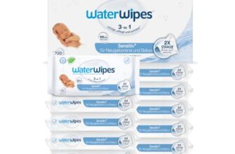 WaterWipes Sensitive+ Newborn & Baby Wipes, 99,9% Wasser, 12 Pack