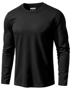 EKLENTSON Tshirt Herren Baumwolle Langarm Regular Fit Outdoor Tees