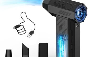 WERTYI Elektrischer Staubbläser, 4-Gang-Elektroluftstaubblüter mit 130.000 U/min, wiederaufladbarer Luftbläser, kabelloser Luftstaubblüter, Mini-Gebläse für PC, Laptop, Elektronik, Tastatur, Auto