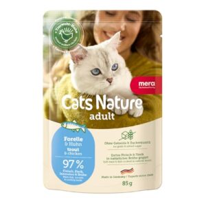MERA Cats Nature Forelle 12x85g Katzenfutter nass ohne Zucker & Getreide