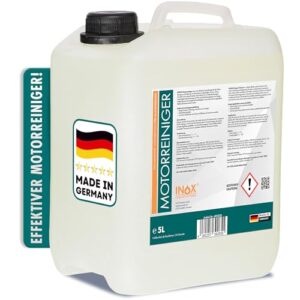 INOX® Motorreiniger – 5L Konzentrat – Reiniger-Konzentrat für den Motor – Motorraum Reiniger & Entfetter – Motorsystemreiniger & Pflege von Auto, Motorrad & anderen Kfz