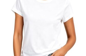 LiKing Tshirt Damen Baumwolle Sommer Casual Rundhals Oberteile Damen Kurzärmliges Regular-Fit-T-Shirt Business Outfit 1er Pack WH S