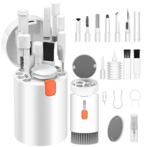 VICHYIE 20 in 1 Tastatur Reinigungsset mit Bürste, Kopfhörer Reinigungsset für AirPods 1/2/3/Pro, PC Reinigungsset Zubehör für Laptop, Handys, Tastatur, Ohrhörer, Kamera (Weiß)