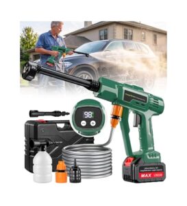 DeeprBetter Akku Hochdruckreiniger Mobiler,600PSI Hochdruckreiniger Pistole