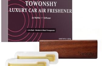 Towonshy Auto Duft Kompatibel mit Rituals Parfüm, Elegante Holzhalterung Autoduft, Herren Auto Lüftungsauslass Lufterfrischer, 2PC Limette Basilikum Mandarine & Schwarzer Granatapfel Natürlicher Duft