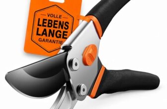 VOTREK® Bypass-Gartenschere 21,5 cm, Profi-Rosenschere mit SK5-Klinge