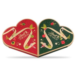 Lindt Schokolade | Pärchen Adventskalender | 505g | süße Überraschungen hinter 2 x 24 Türchen, zum teilen mit Ihren Liebsten | weihnachtliche Schokolade für die Adventszeit