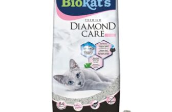 Biokat’s Diamond Care Fresh Katzenstreu mit Babypuder-Duft – Feine Klumpstreu aus Bentonit mit Aktivkohle und Aloe Vera – 1 Sack (1 x 10 L)