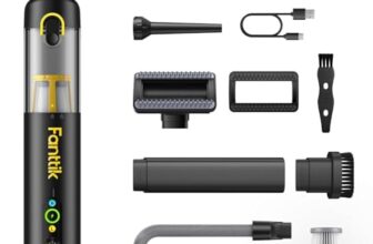 Fanttik Slim V10 APEX kabelloser Autostaubsauger, 4-in-1 Tragbarer, Schwarz