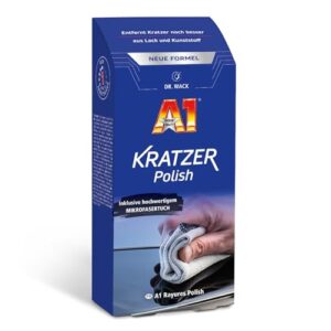 DR. WACK A1 Kratzer Polish 50 ml inkl. Mikrofasertuch – Kratzer-Entferner für Autos – Polierpaste für Lack & Kunststoff – Autopolitur für mehr Glanz – Hochwertige Autopflege