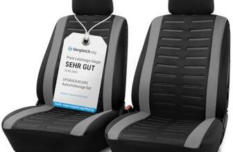 Upgrade4cars Autositzbezüge Set Vordersitze Version 2026 Grau Universal