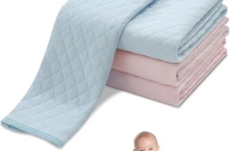 Baby Wickelunterlage, 4 Stück Wickelunterlage Unterwegs, 60×70 Cm Wickelauflage, Tragbare Baumwolle Wickelunterlage Waschbar, Atmungsaktiv Wickeltischauflage für Kleinkind Baby Wickeltischauflage
