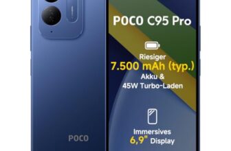 Xiaomi Poco C95 Pro, Smartphone 8+256 GB, Blau, 7500mAh, 45W Schnellladen