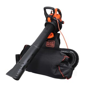 BLACK+DECKER 3000W 3-in-1-Laubbläser, Sauger und -häcksler, BEBLV300-QS
