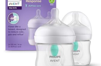 Philips AVENT Babyflaschen Natural Response – 2x Babyflaschen mit AirFree Ventil, 125 ml, BPA-frei, für Neugeborene ab 0 Monaten (Modell SCY670/02)
