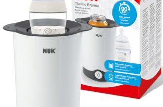 NUK Thermo Express Babyflaschenwärmer | schonendes Erwärmen von flüssiger und breiförmiger Nahrung in 90 Sekunden | automatische Abschaltung | Korb zum einfachen Herausnehmen | EU-Stecker