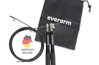 everarm Speed Rope Springseil Erwachsene 300 cm – Profi Springseil mit Kugellager & Stahlseil für Fitness, Ausdauer & Koordination – verstellbar, Aluminium-Griffe, Boxen & Crossfit – inkl. Tasche